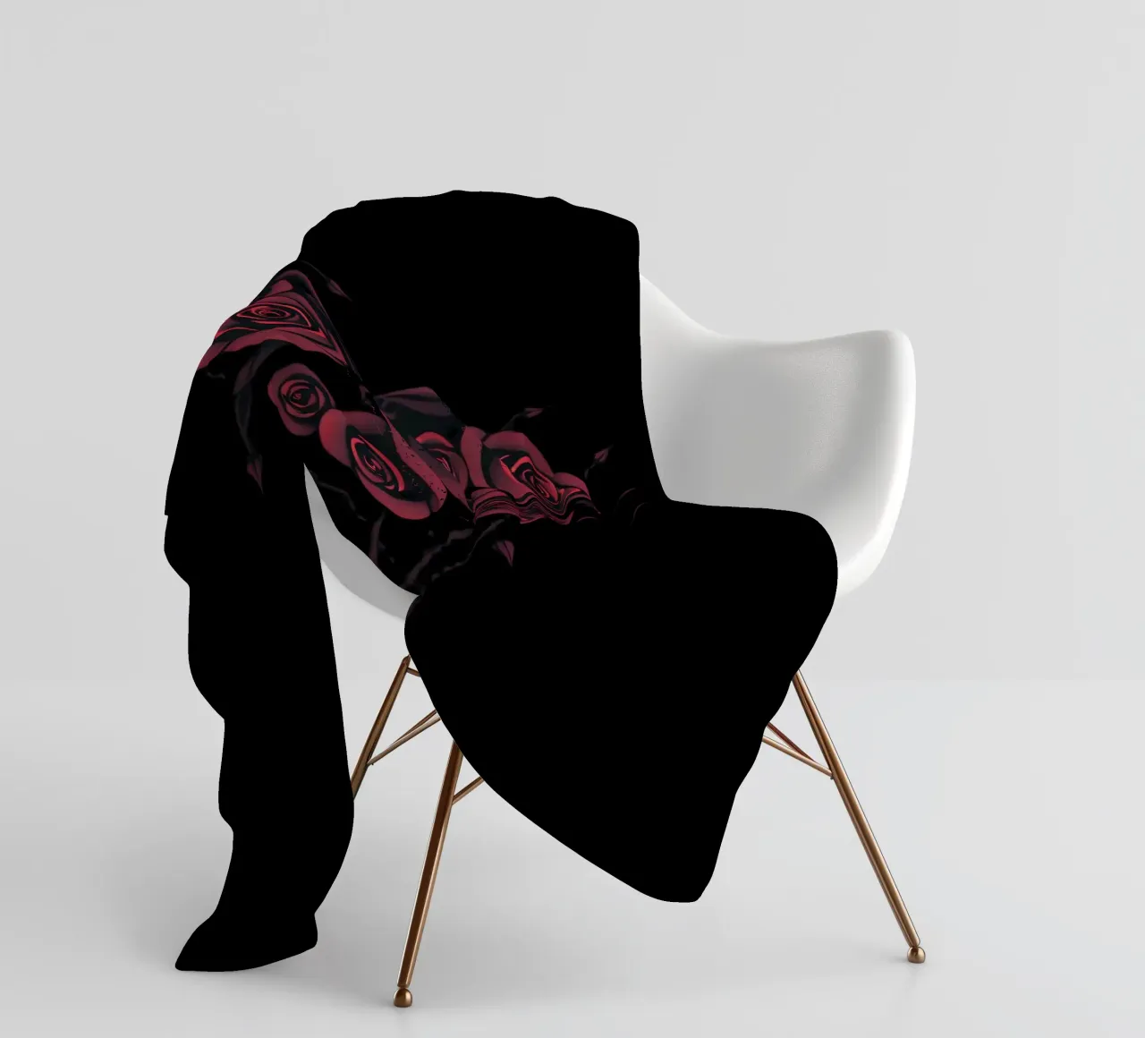 Bellissima composizione di rose rosse a forma di cuore coperta in pile da DesignDoodle