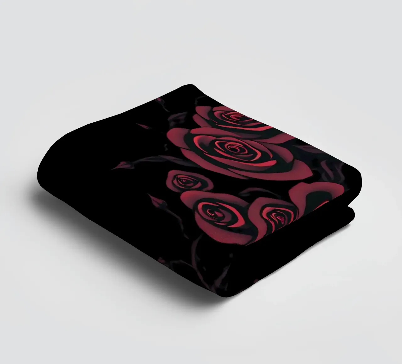 Bellissima composizione di rose rosse a forma di cuore asciugamano da bagno da DesignDoodle