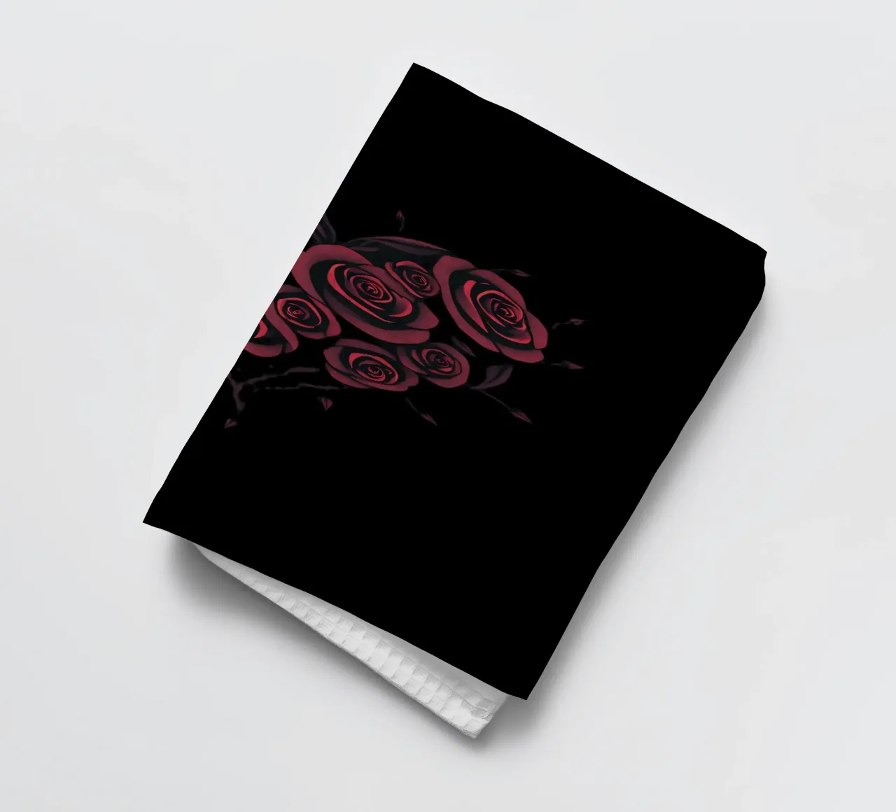 Bellissima composizione di rose rosse a forma di cuore canovaccio da cucina da DesignDoodle