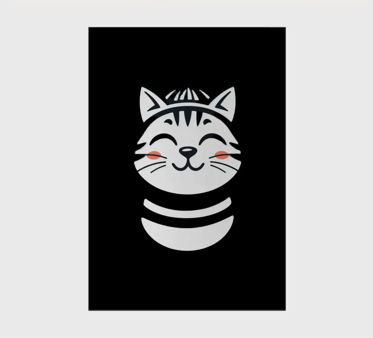 Un allegro gatto sorridente dei cartoni animati con una camicia a righe diario da DesignDoodle