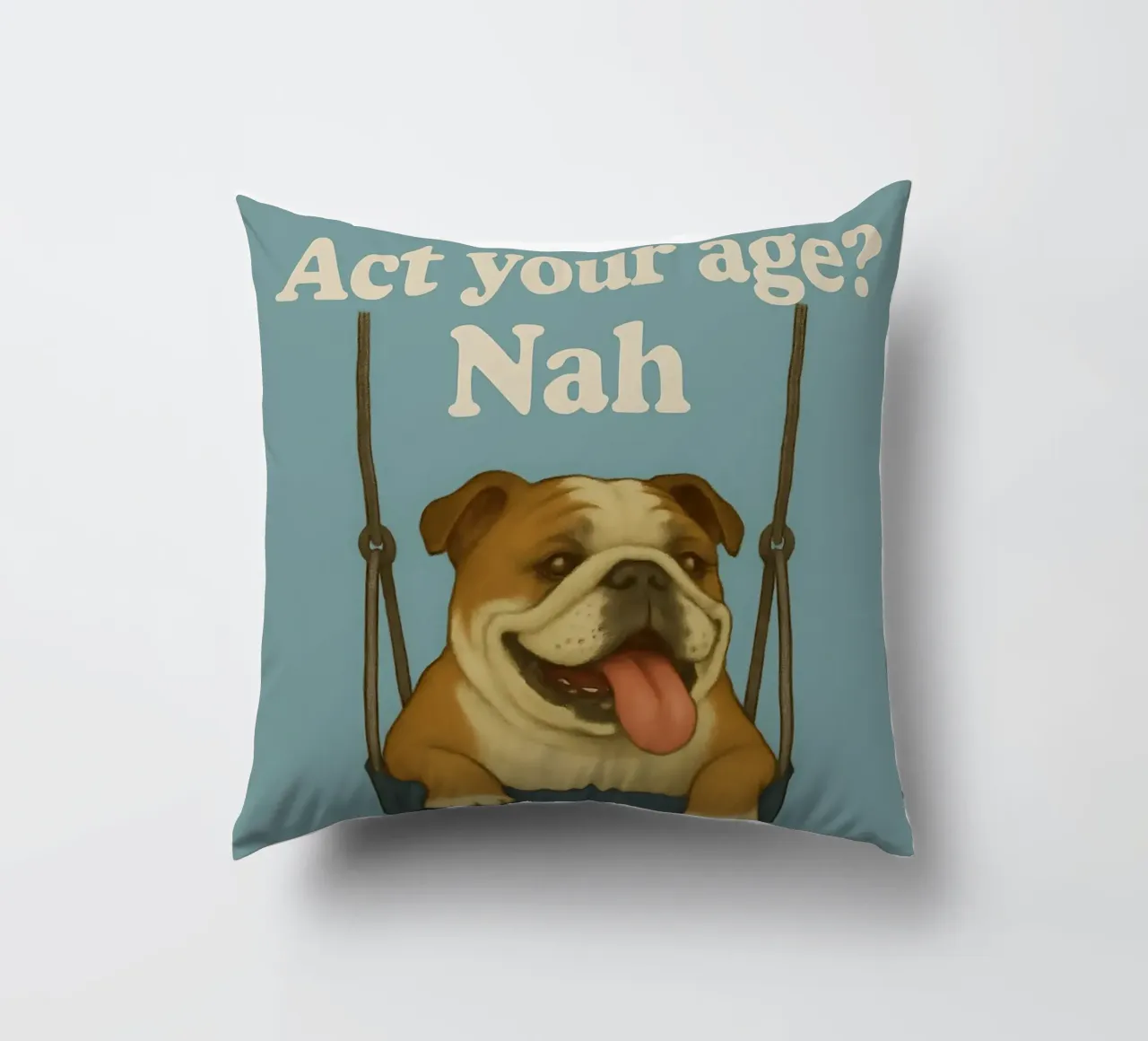 Meme divertente sul bulldog inglese cuscino da Funny Humor Art