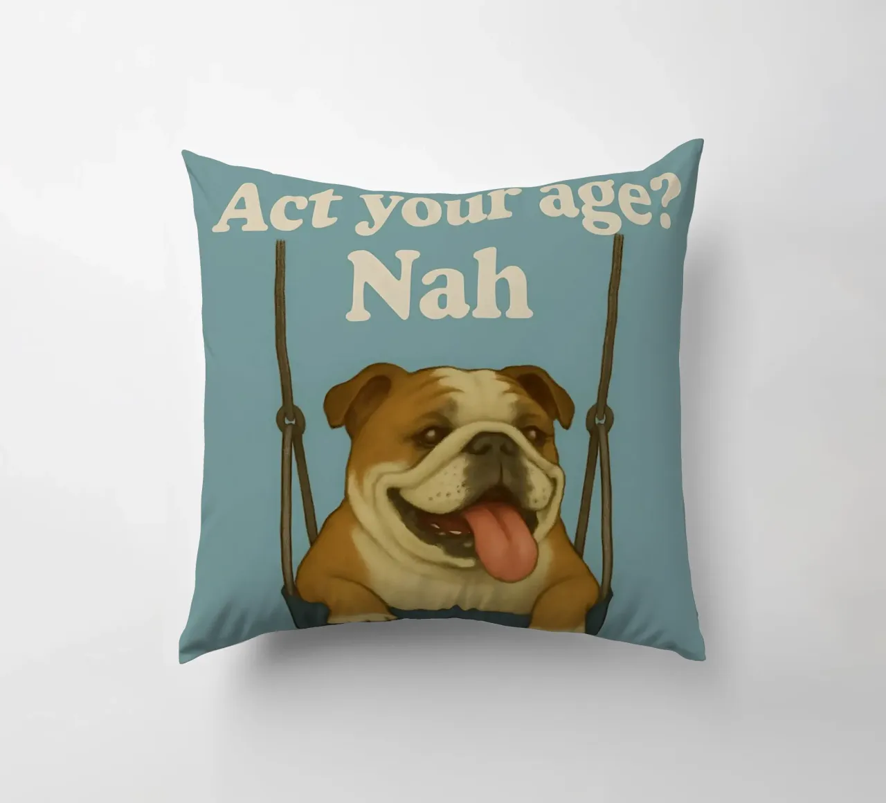 Meme divertente sul bulldog inglese cuscino da Funny Humor Art