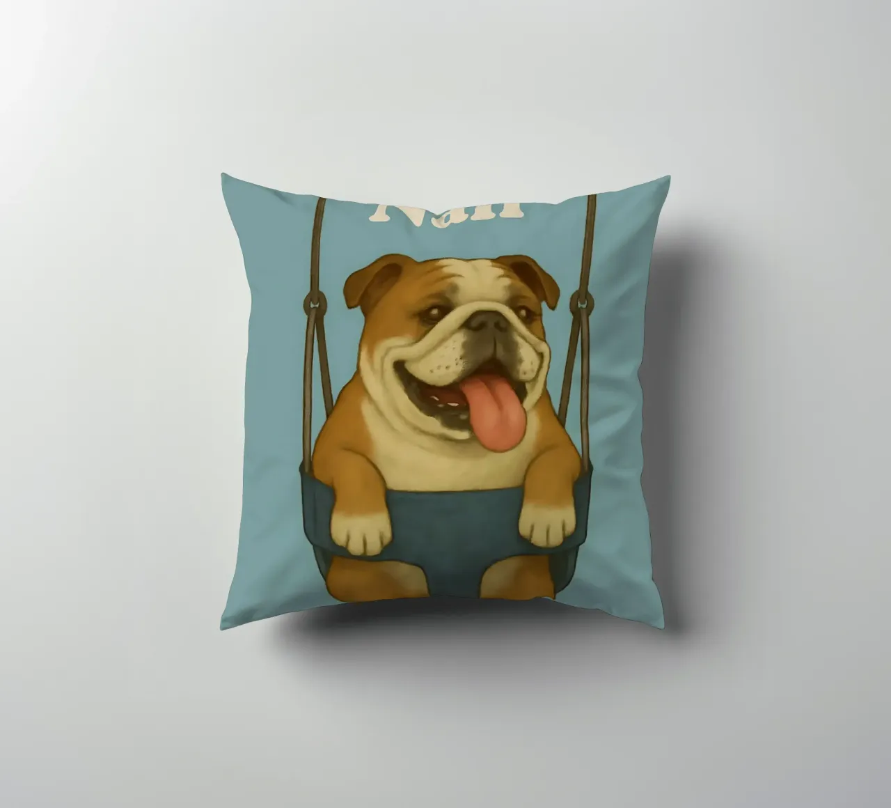 Meme divertente sul bulldog inglese cuscino da Funny Humor Art