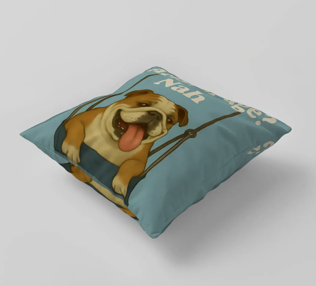 Meme divertente sul bulldog inglese cuscino da Funny Humor Art