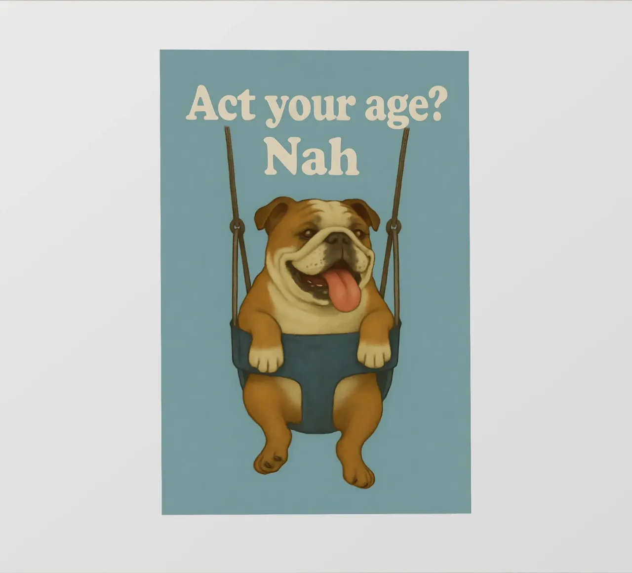 Meme divertente sul bulldog inglese telo in pvc da Funny Humor Art