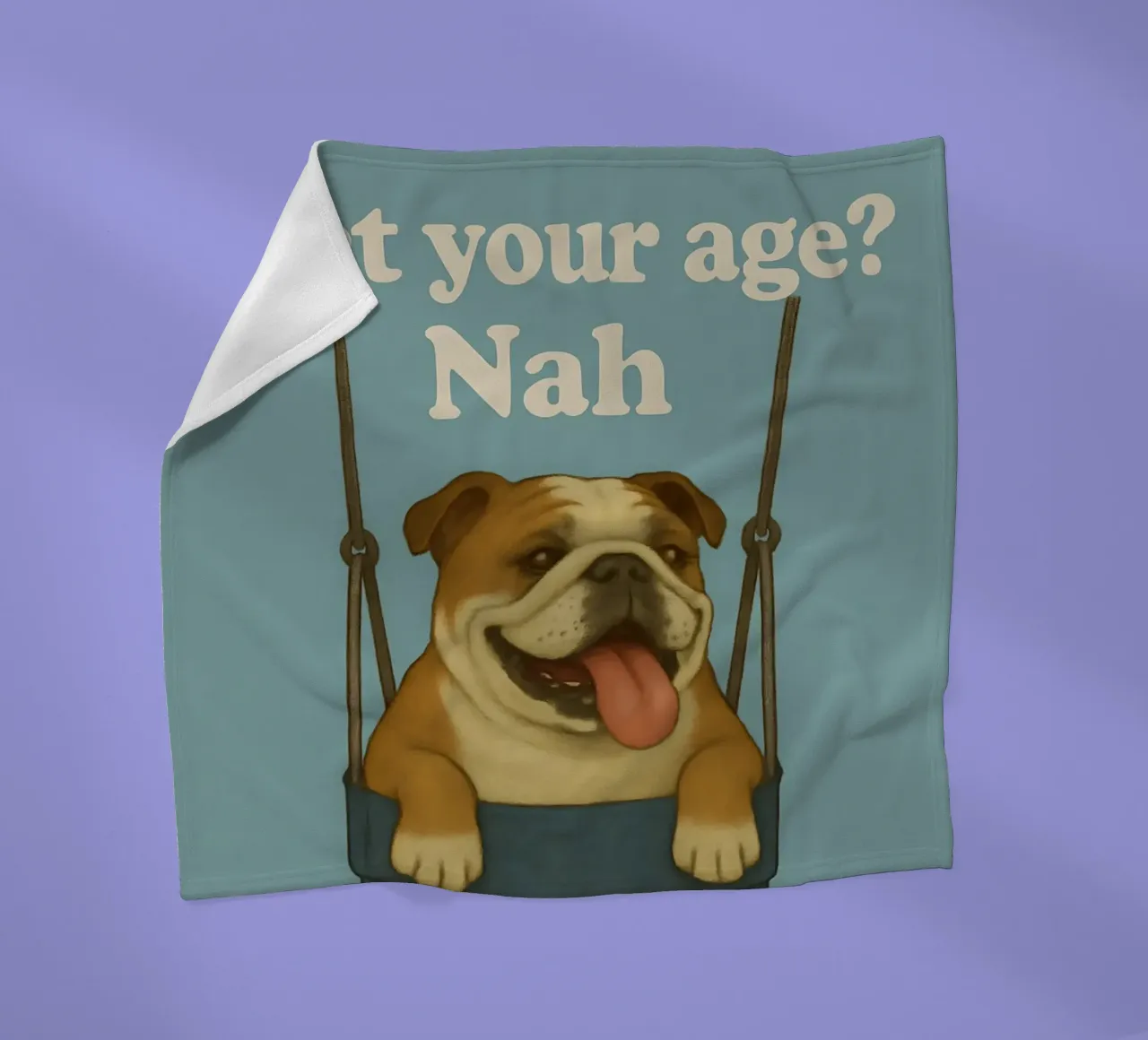 Funny English Bulldog Meme fleece blanket by Funny Humor Art