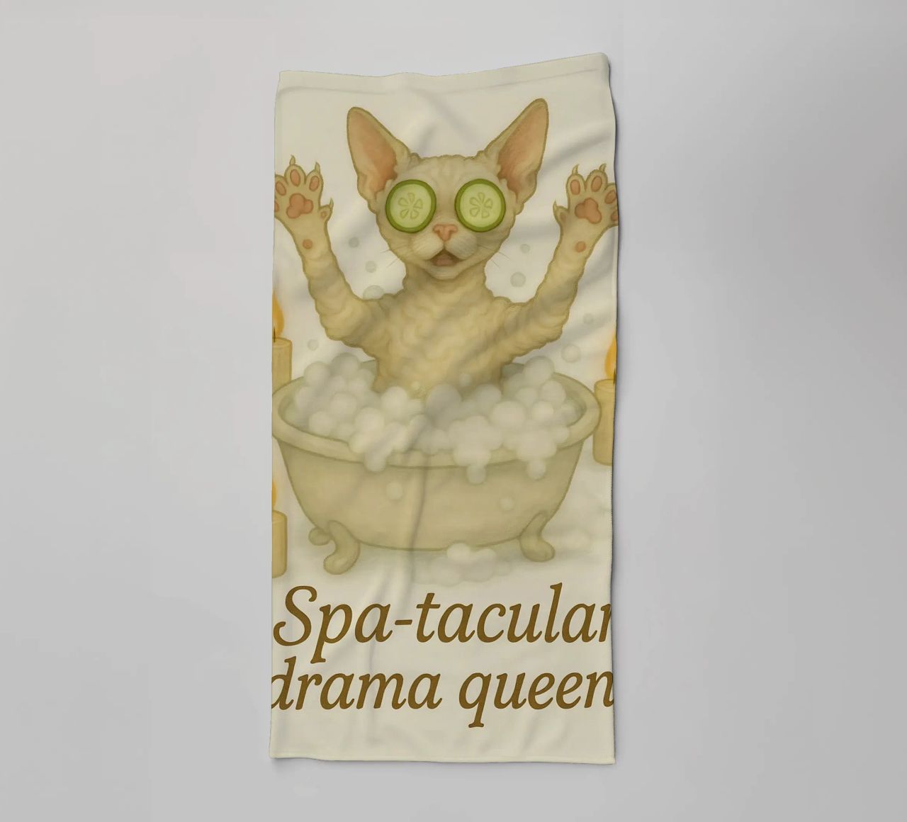 Meme divertente Devon Rex asciugamano da bagno da Funny Humor Art