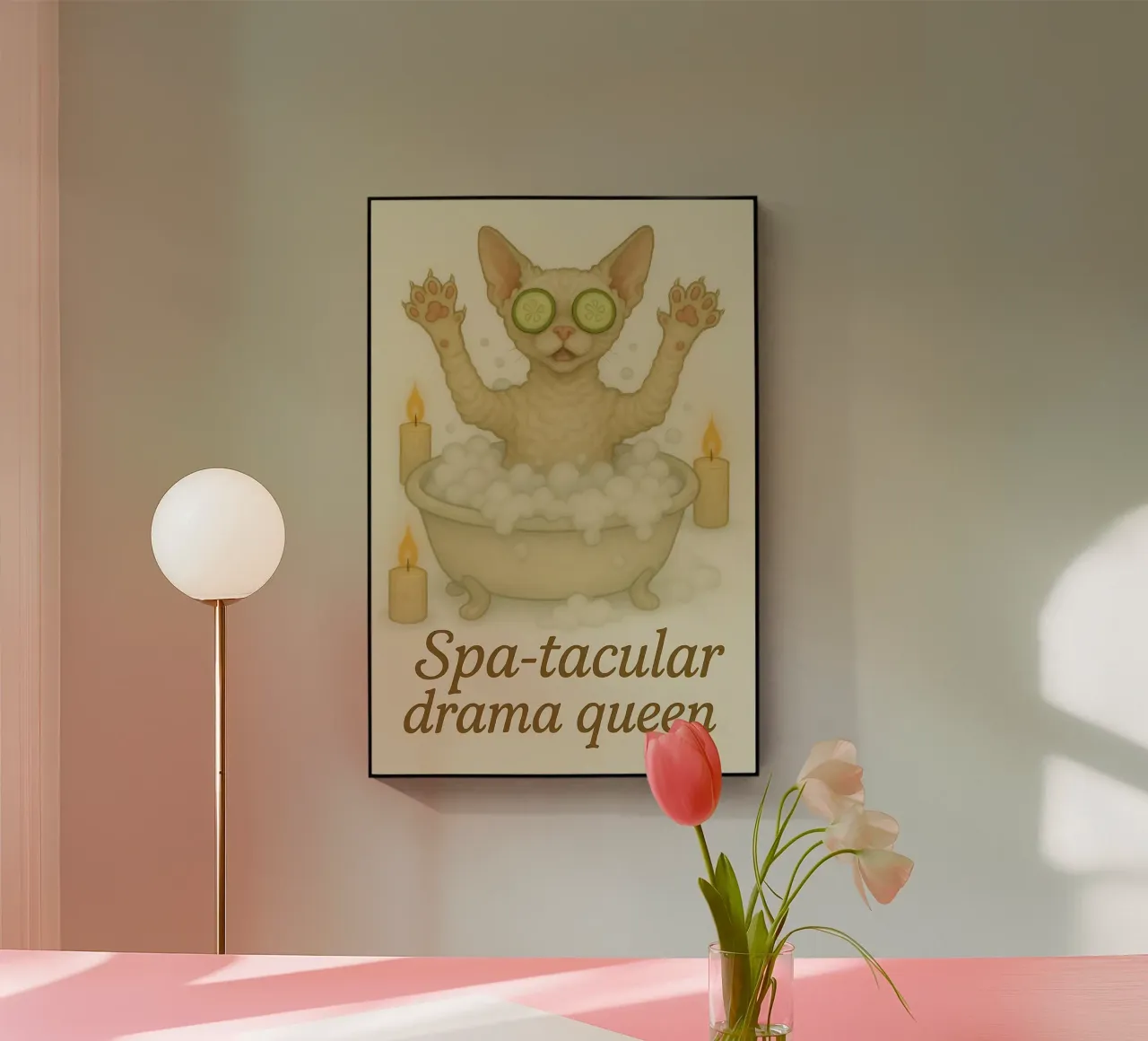 Meme divertente Devon Rex plexiglass da Funny Humor Art