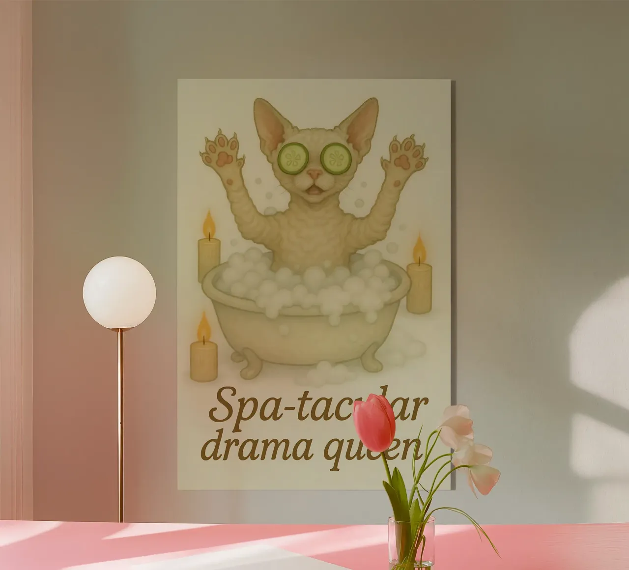 Meme divertente Devon Rex plexiglass da Funny Humor Art