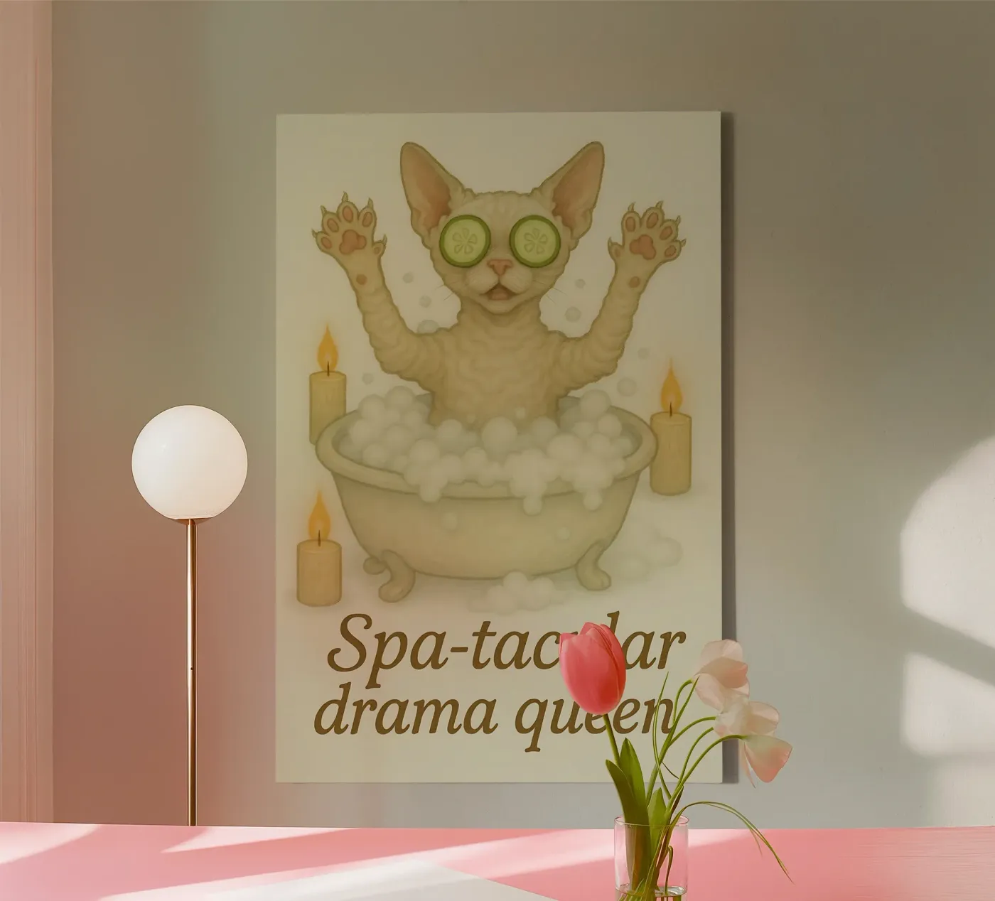 Funny Devon Rex Meme tela da Funny Humor Art