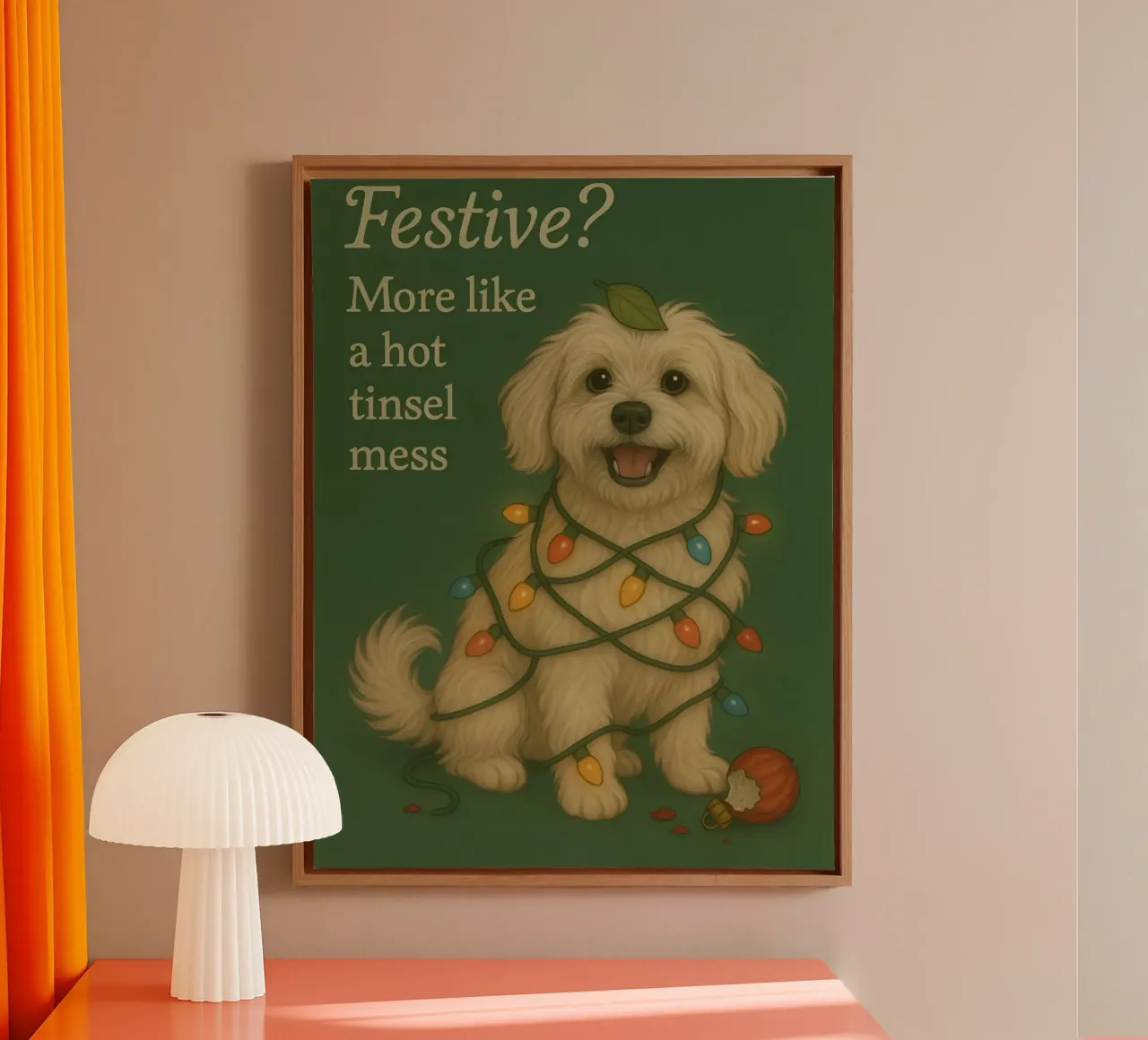 Meme divertente del gatto avanese tela con Cornice a cassetta da Funny Humor Art