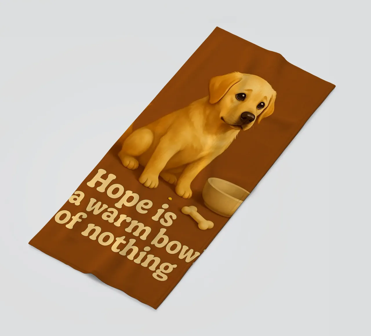 Funny Labrador Retriever Meme beach towel by Funny Humor Art
