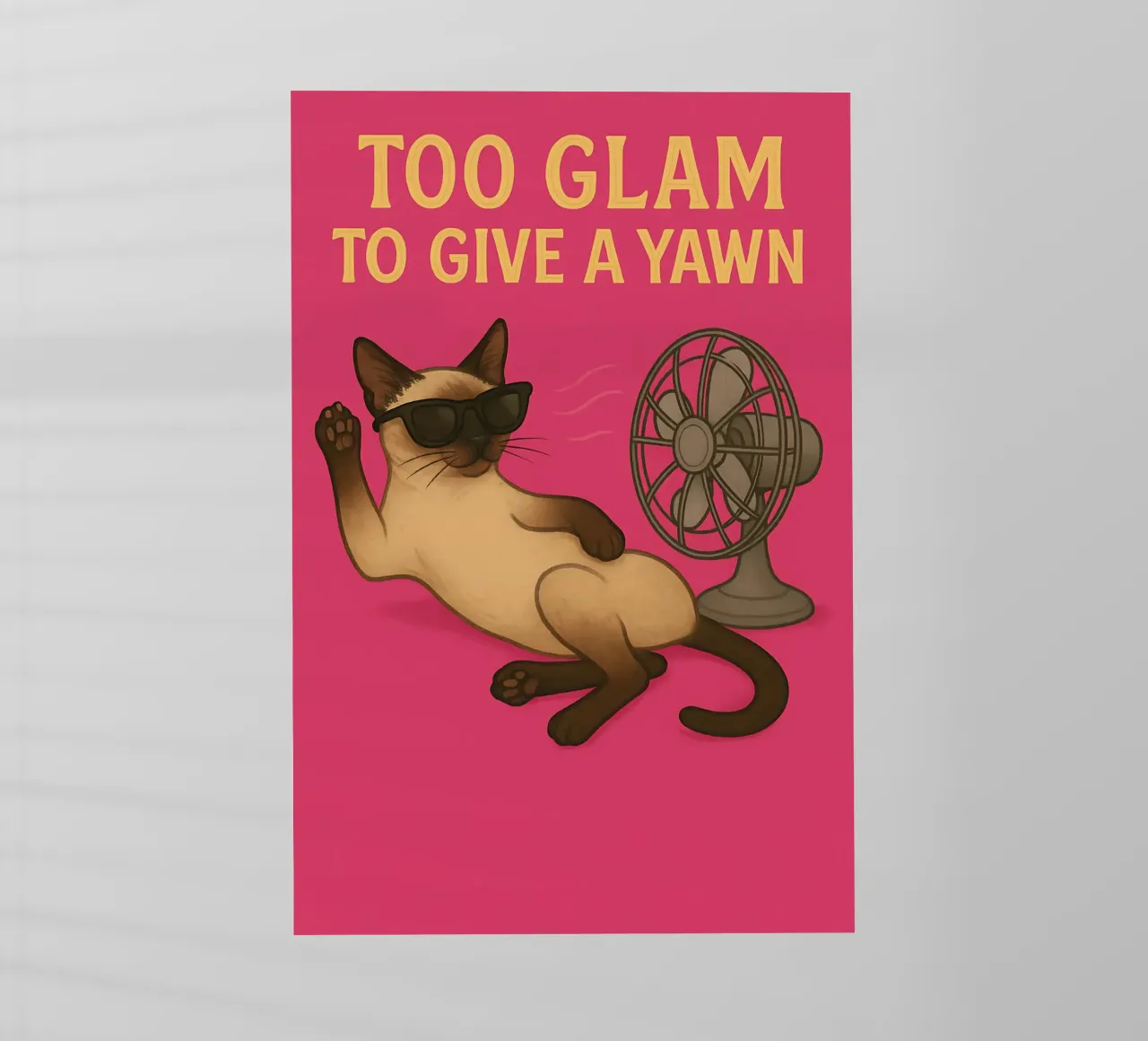 Funny Siamese Cat Meme pellicola backlit da Funny Humor Art