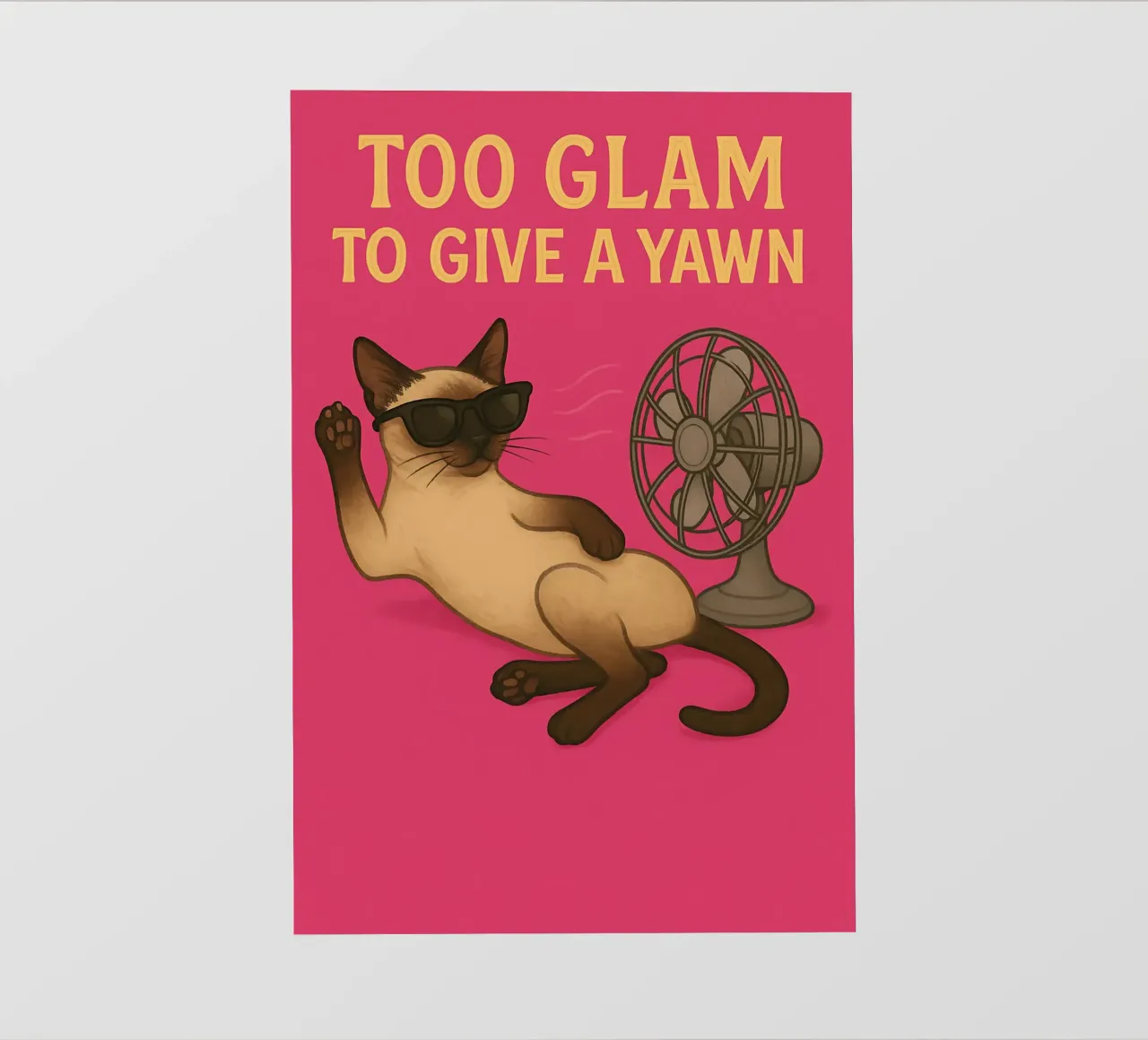 Funny Siamese Cat Meme pellicola backlit da Funny Humor Art