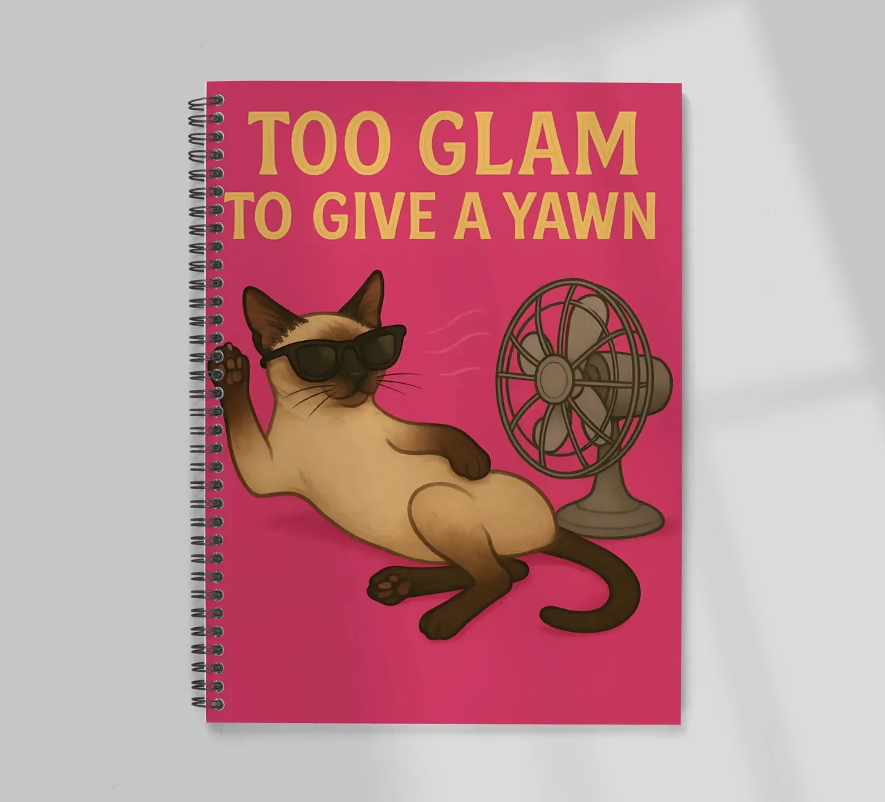 Meme divertido del gato siamés cuaderno de espiral de Funny Humor Art