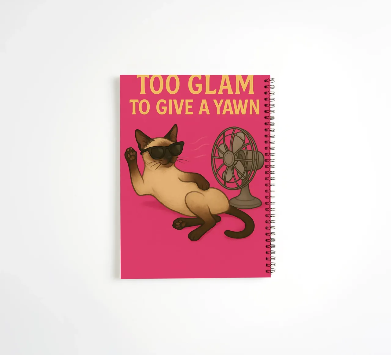 Meme divertido del gato siamés cuaderno de espiral de Funny Humor Art