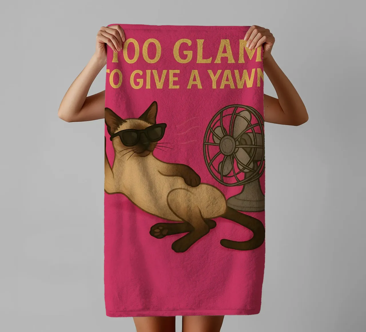 Funny Siamese Cat Meme asciugamano da bagno da Funny Humor Art