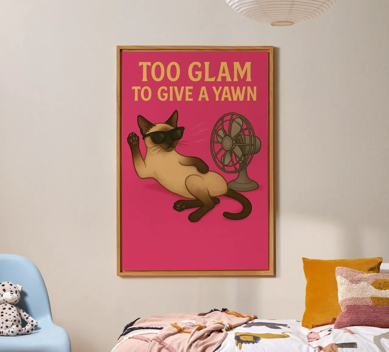 Funny Siamese Cat Meme alluminio dibond da Funny Humor Art