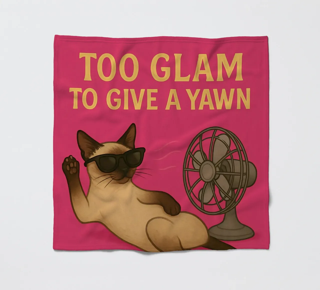 Funny Siamese Cat Meme coperta in pile da Funny Humor Art