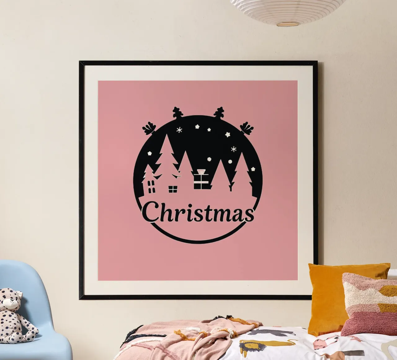 Silhouette di alberi e regali a tema natalizio carta hahnemühle da DesignDoodle