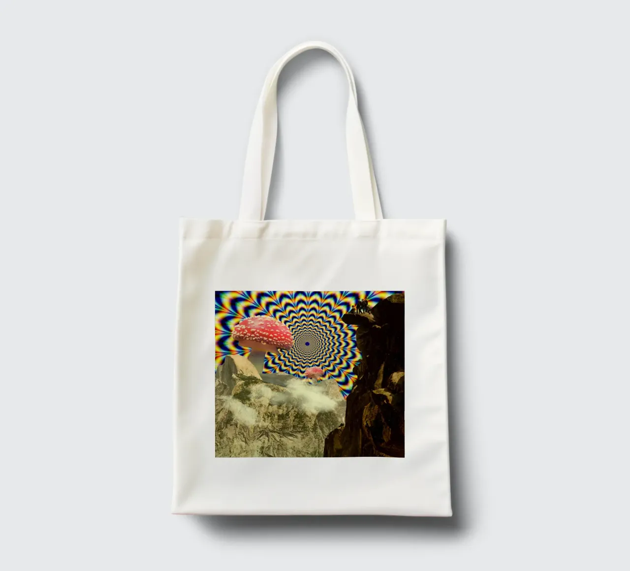 Psychedelic mountain borsa in juta da PicturaCollage