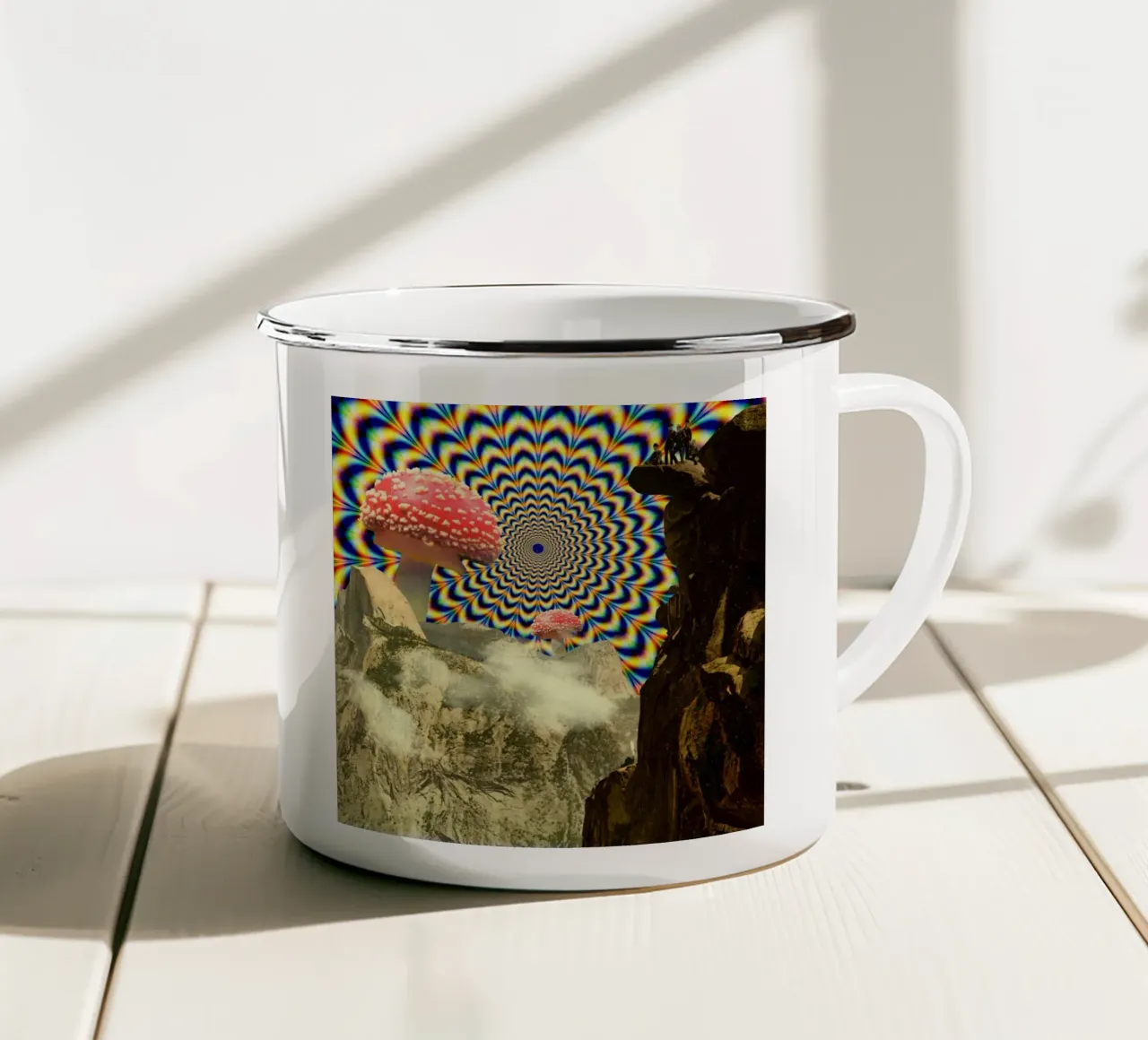 Psychedelic mountain tazza in smalto da PicturaCollage