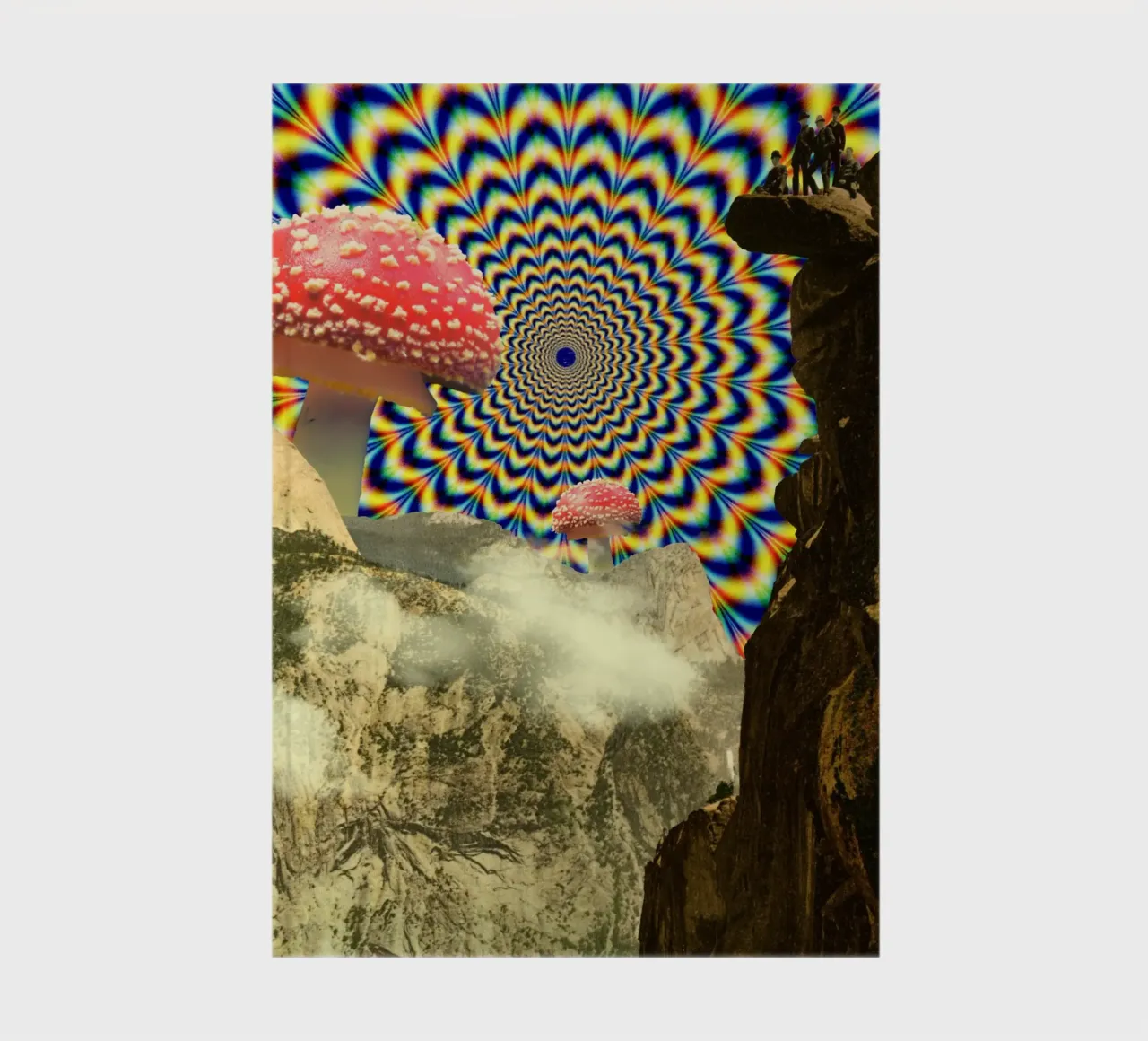 Psychedelic mountain notebook by PicturaCollage