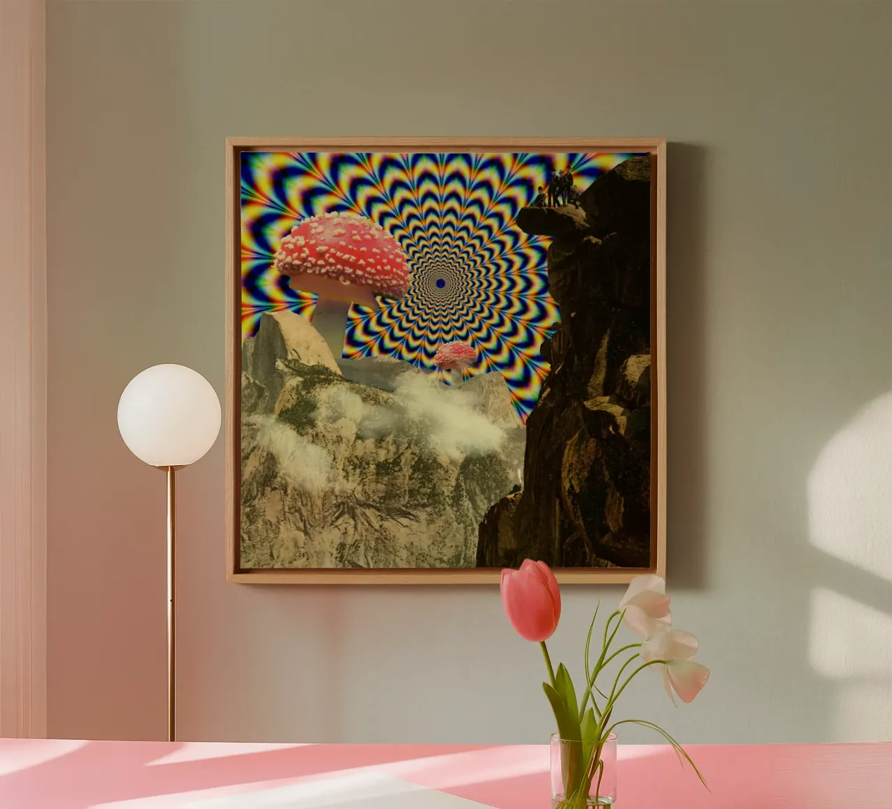 Psychedelic mountain tela con Cornice a cassetta da PicturaCollage