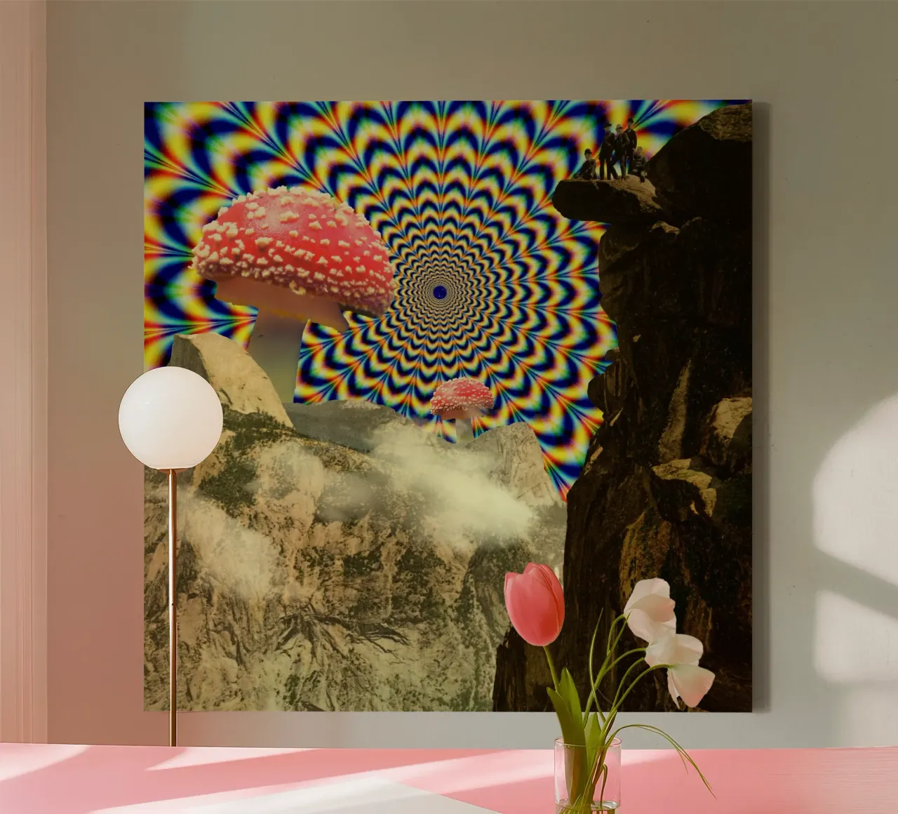 Psychedelic mountain tela con Cornice a cassetta da PicturaCollage