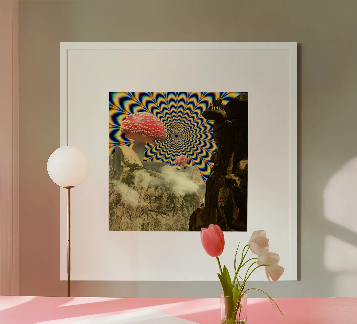 Psychedelic mountain Poster von PicturaCollage
