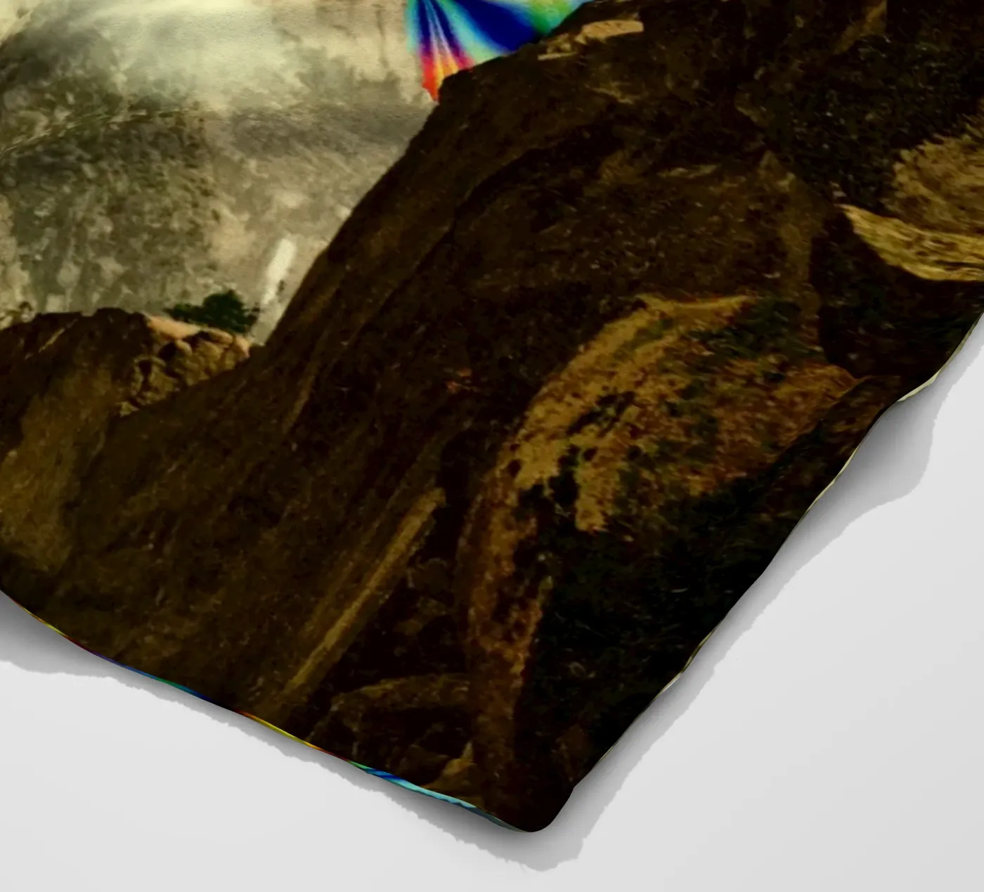 Psychedelic mountain fleecedeken van PicturaCollage