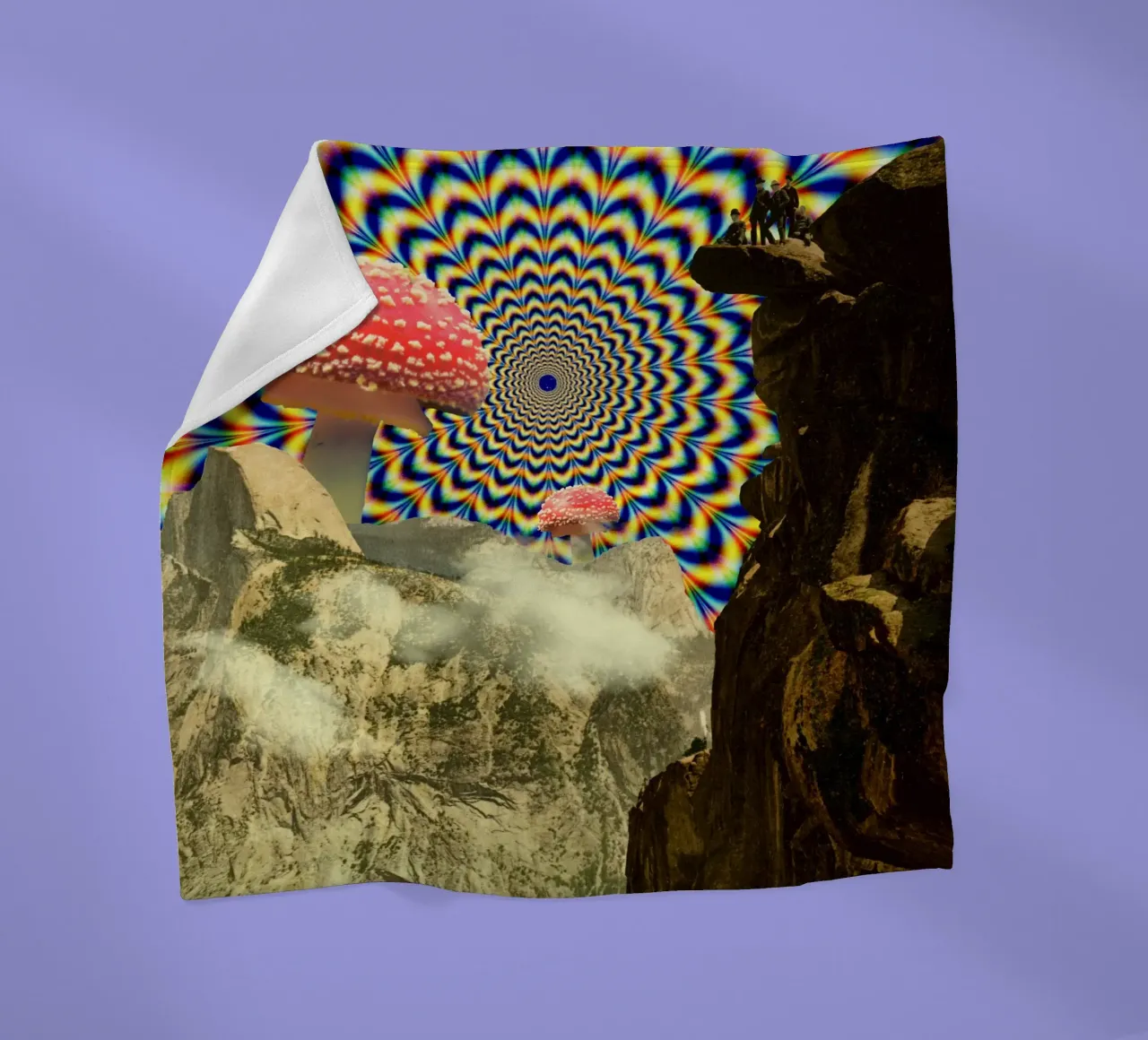 Psychedelic mountain coperta in pile da PicturaCollage