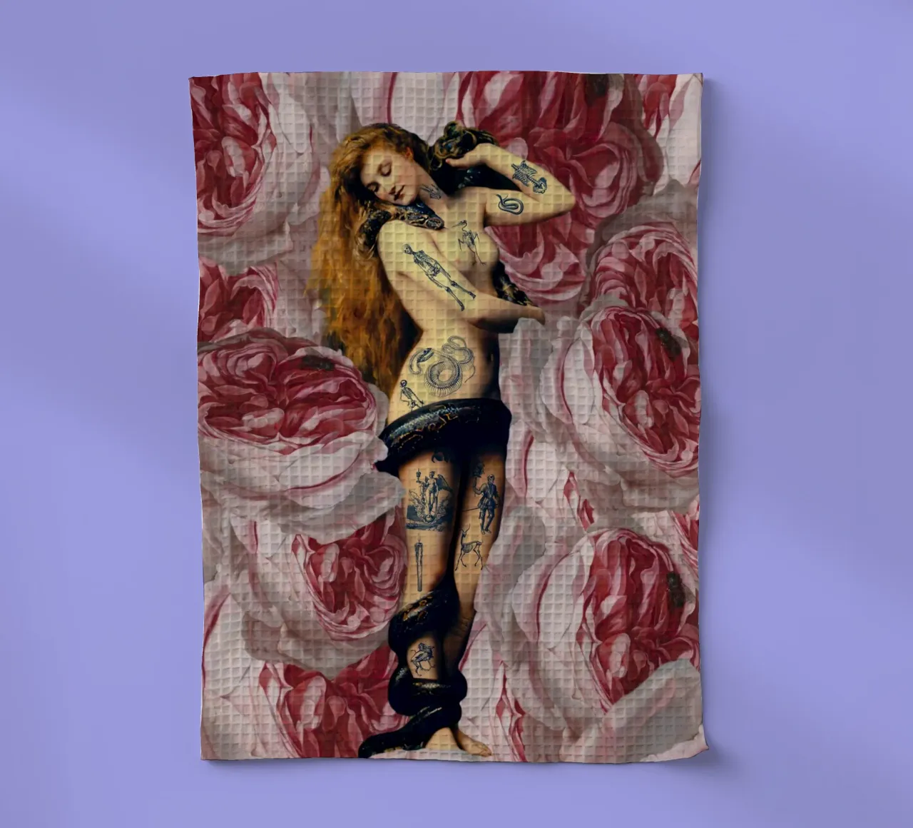 Tatuaggio Lilith canovaccio da cucina da PicturaCollage