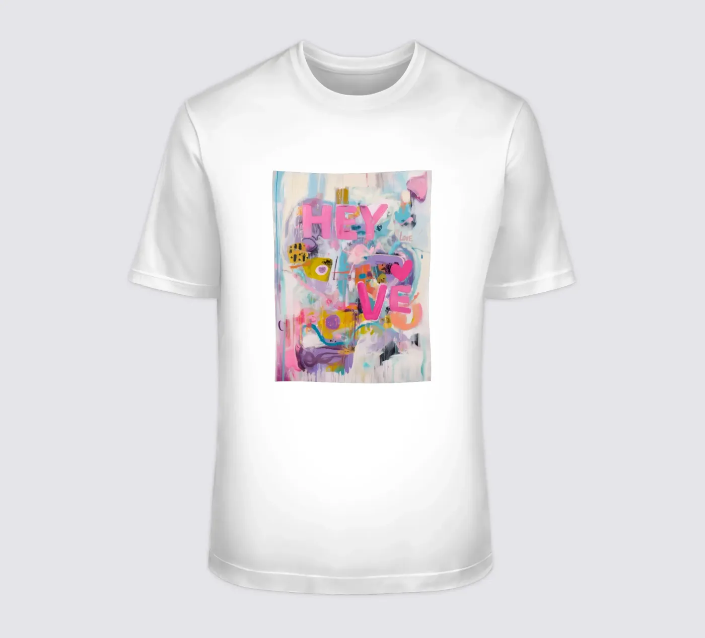 Popart Hey Love t-shirt da Carinaprint