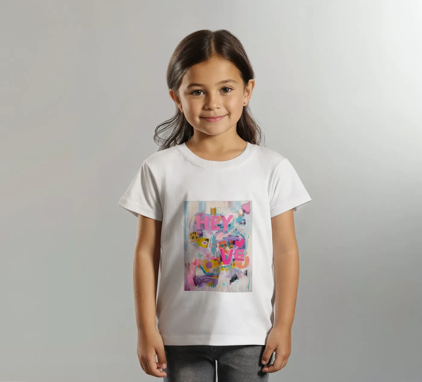 Popart Hey Love t-shirt bambini da Carinaprint