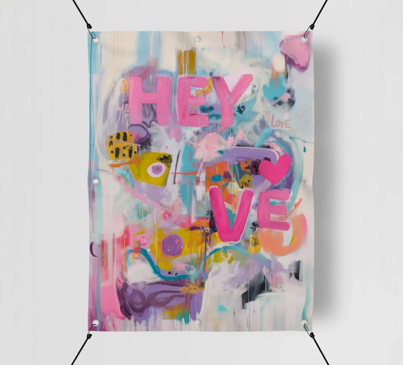 Popart Hey Love telo in pvc da Carinaprint