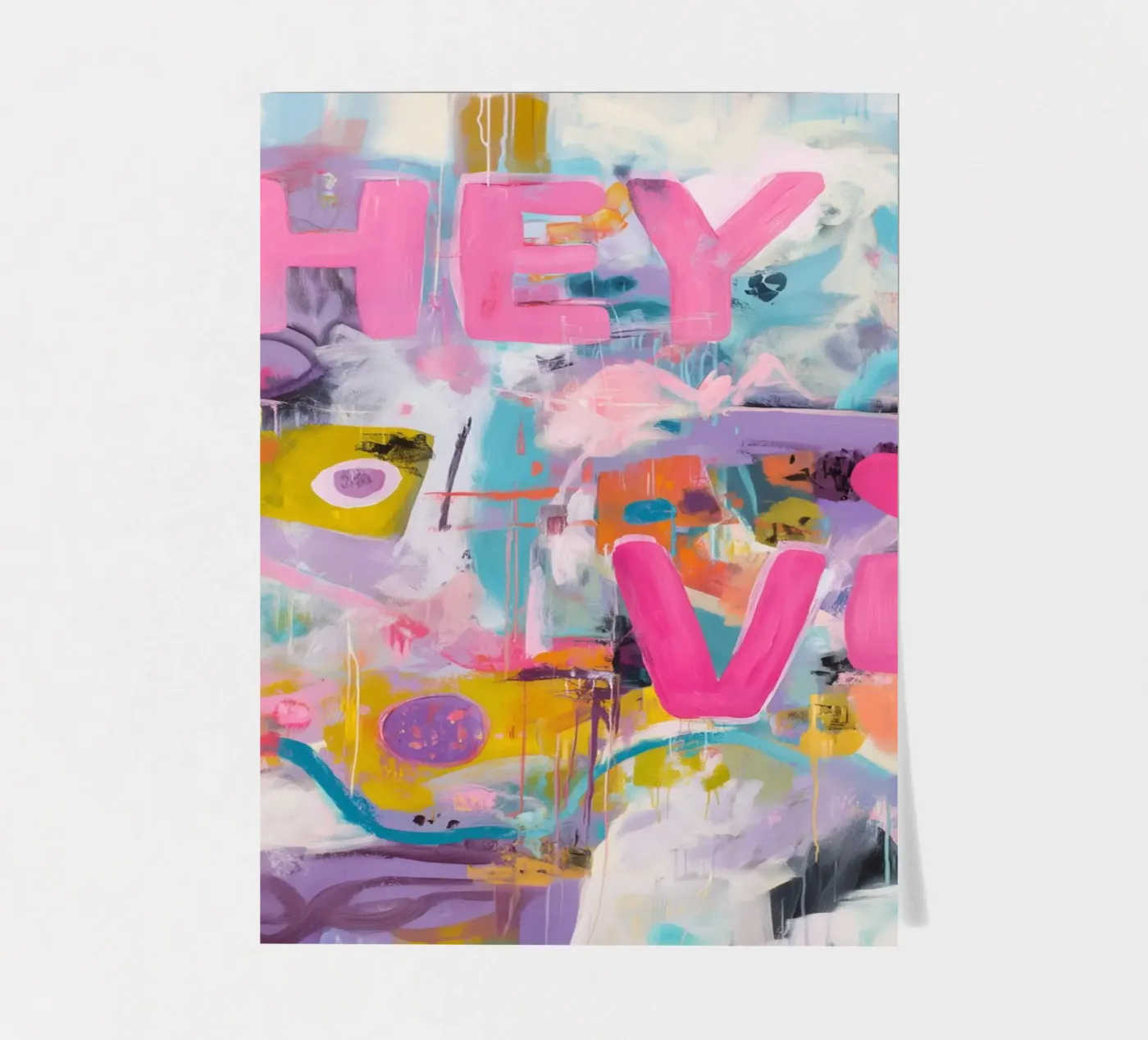 Popart Hey Love foglio adesivo da Carinaprint