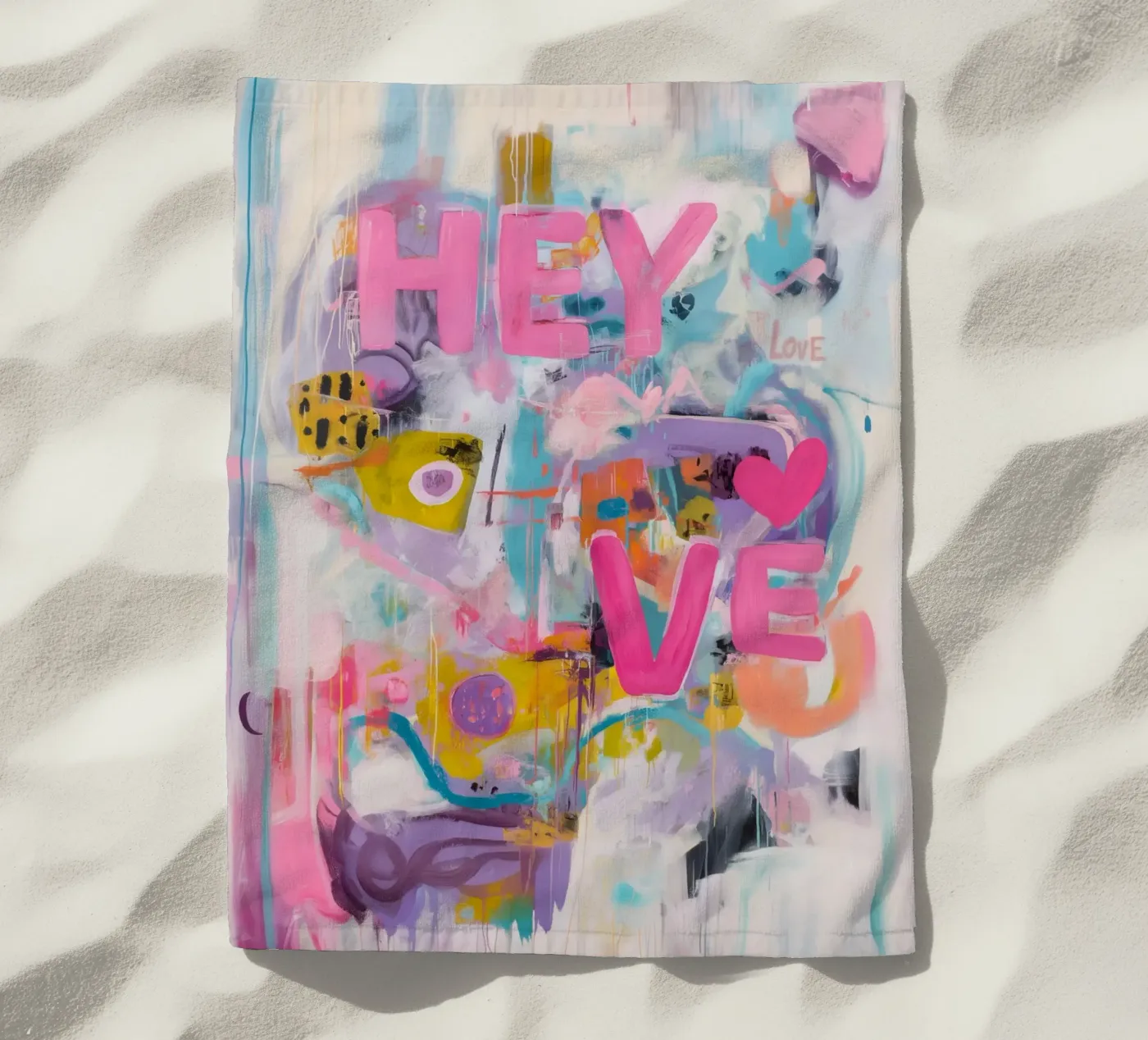 Popart Hey Love telo mare da Carinaprint