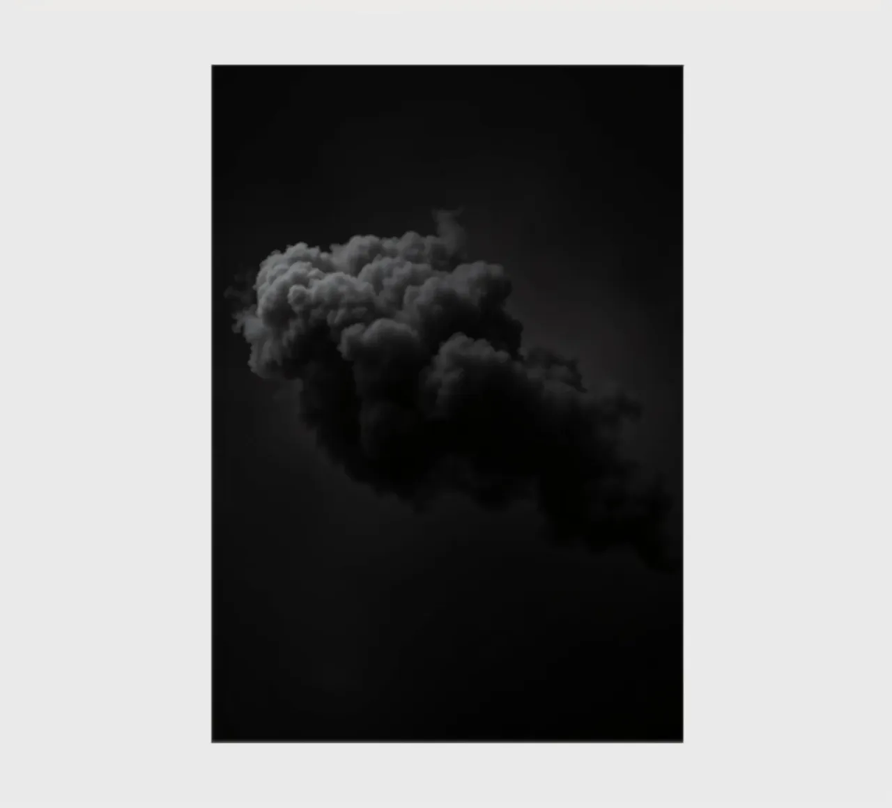 Dark, swirling cloud formation against a muted background notebook by DesignDoodle