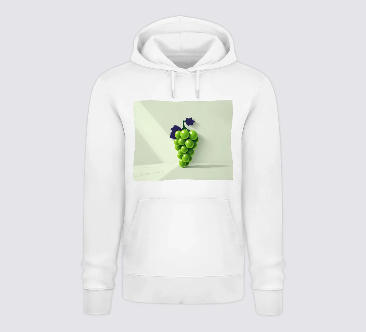 Un grappolo d'uva verde proietta ombre morbide felpa con cappuccio da DesignDoodle