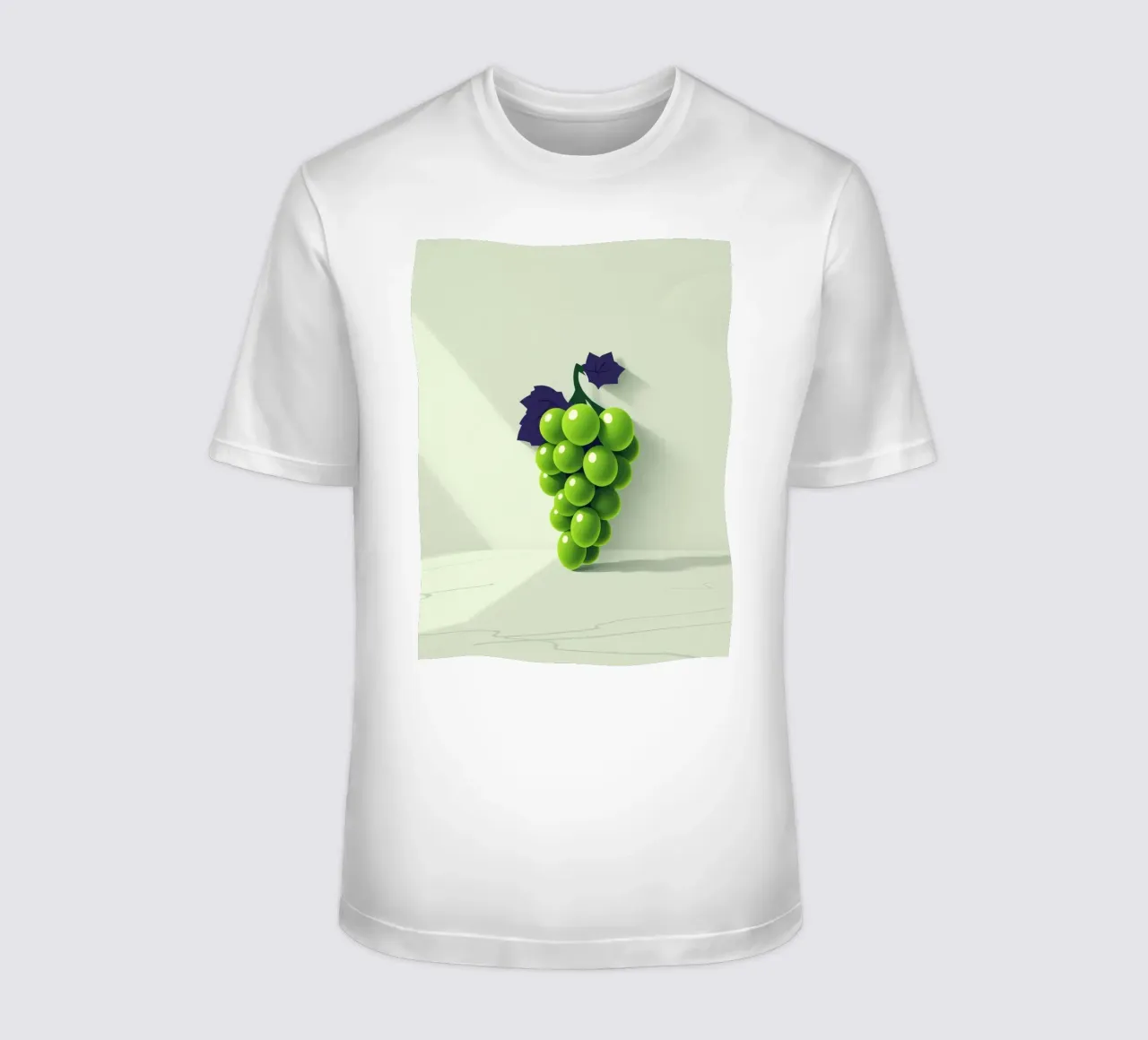 Un grappolo d'uva verde proietta ombre morbide t-shirt da DesignDoodle