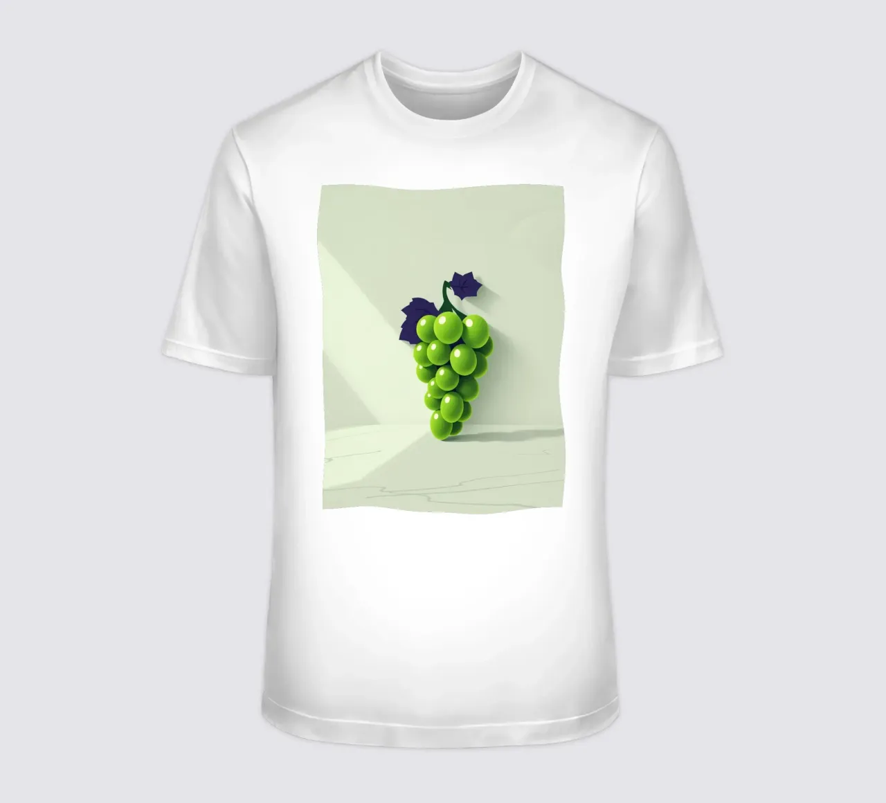 Un grappolo d'uva verde proietta ombre morbide t-shirt da DesignDoodle