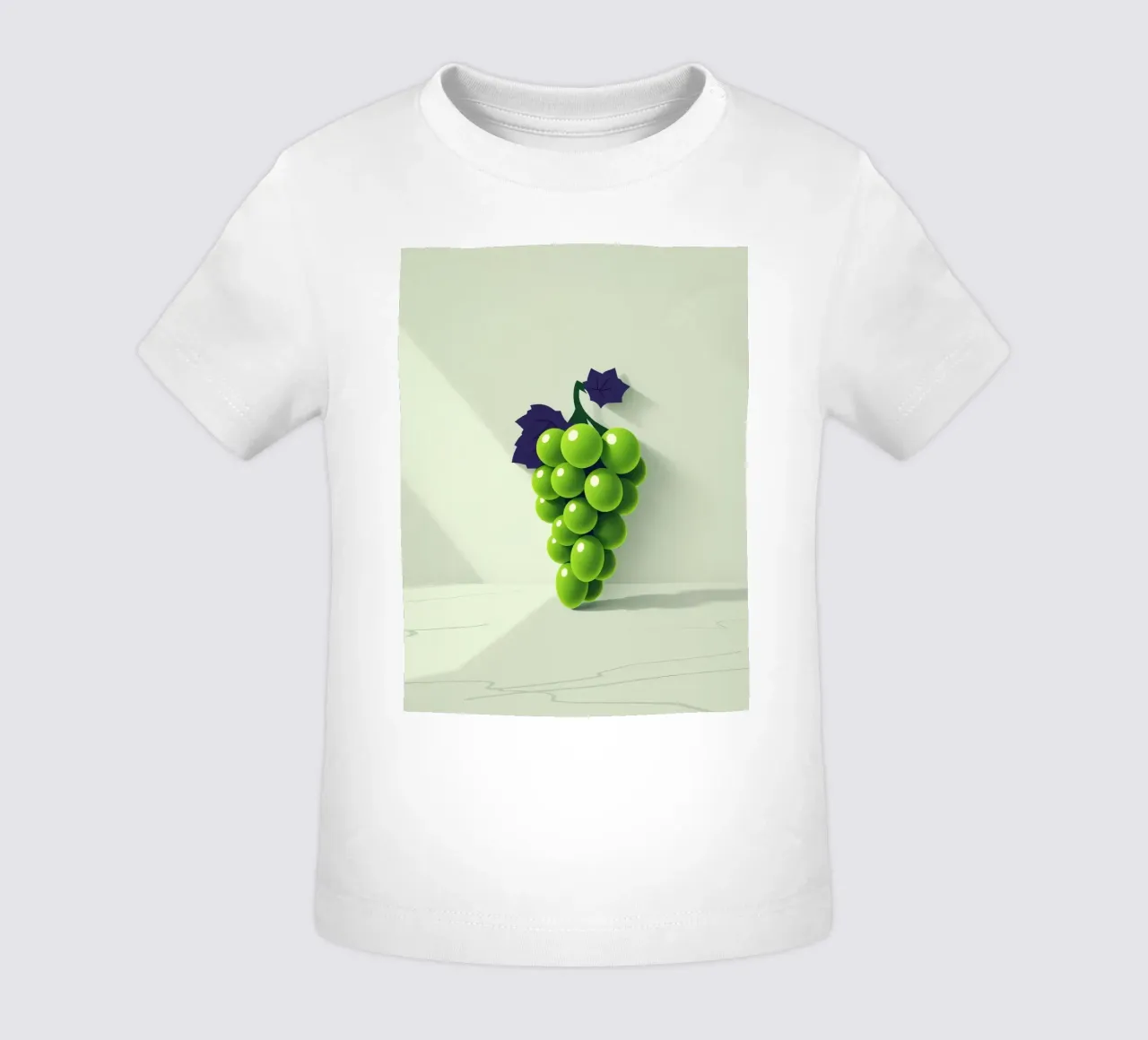 Un grappolo d'uva verde proietta ombre morbide maglietta neonato da DesignDoodle