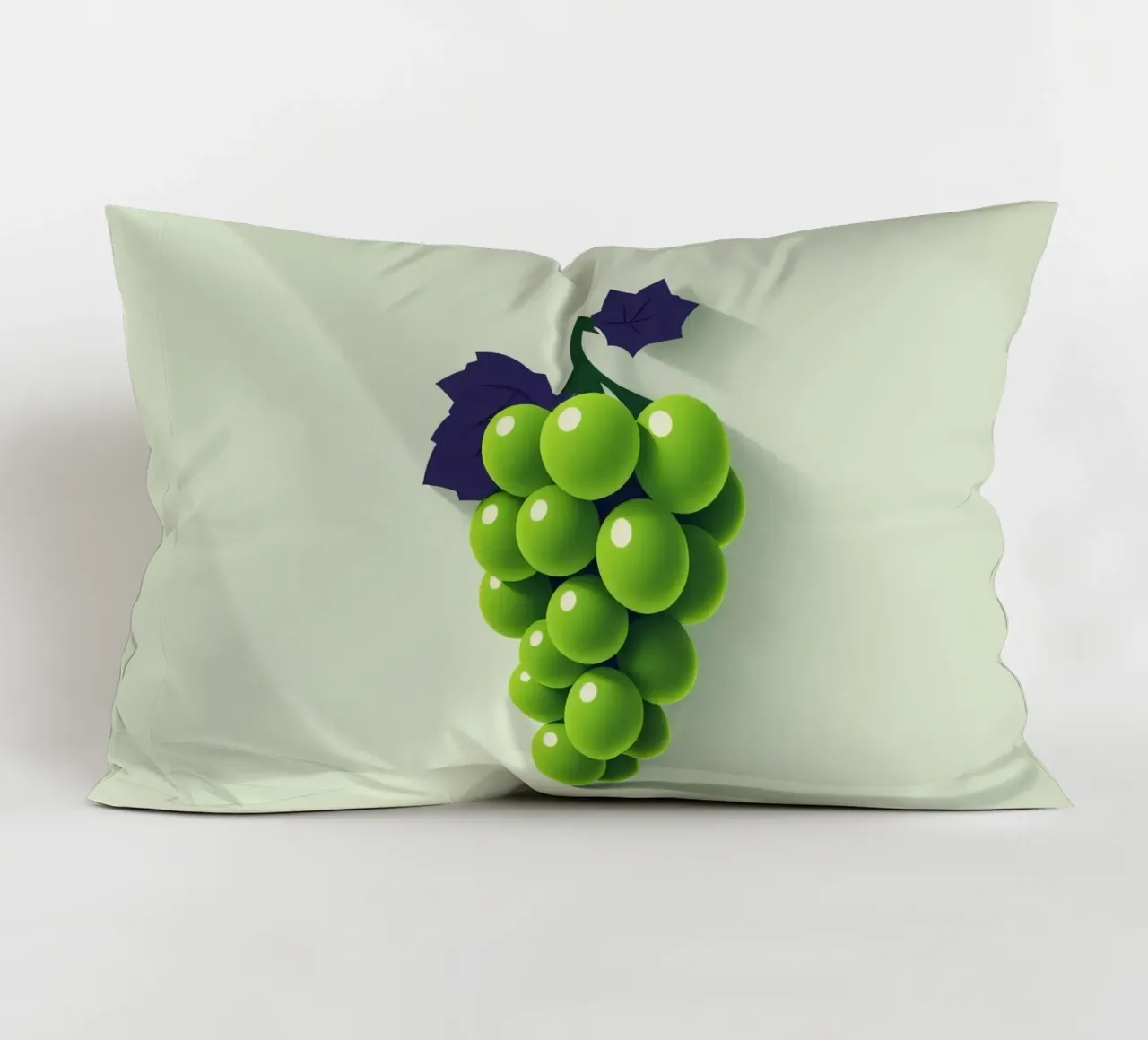 Un grappolo d'uva verde proietta ombre morbide cuscino da DesignDoodle