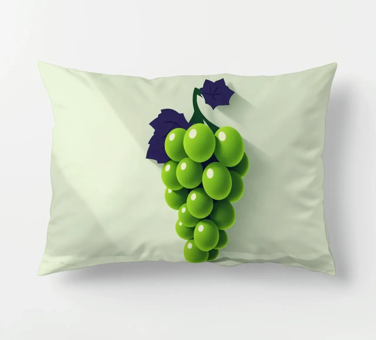 Un grappolo d'uva verde proietta ombre morbide cuscino da DesignDoodle
