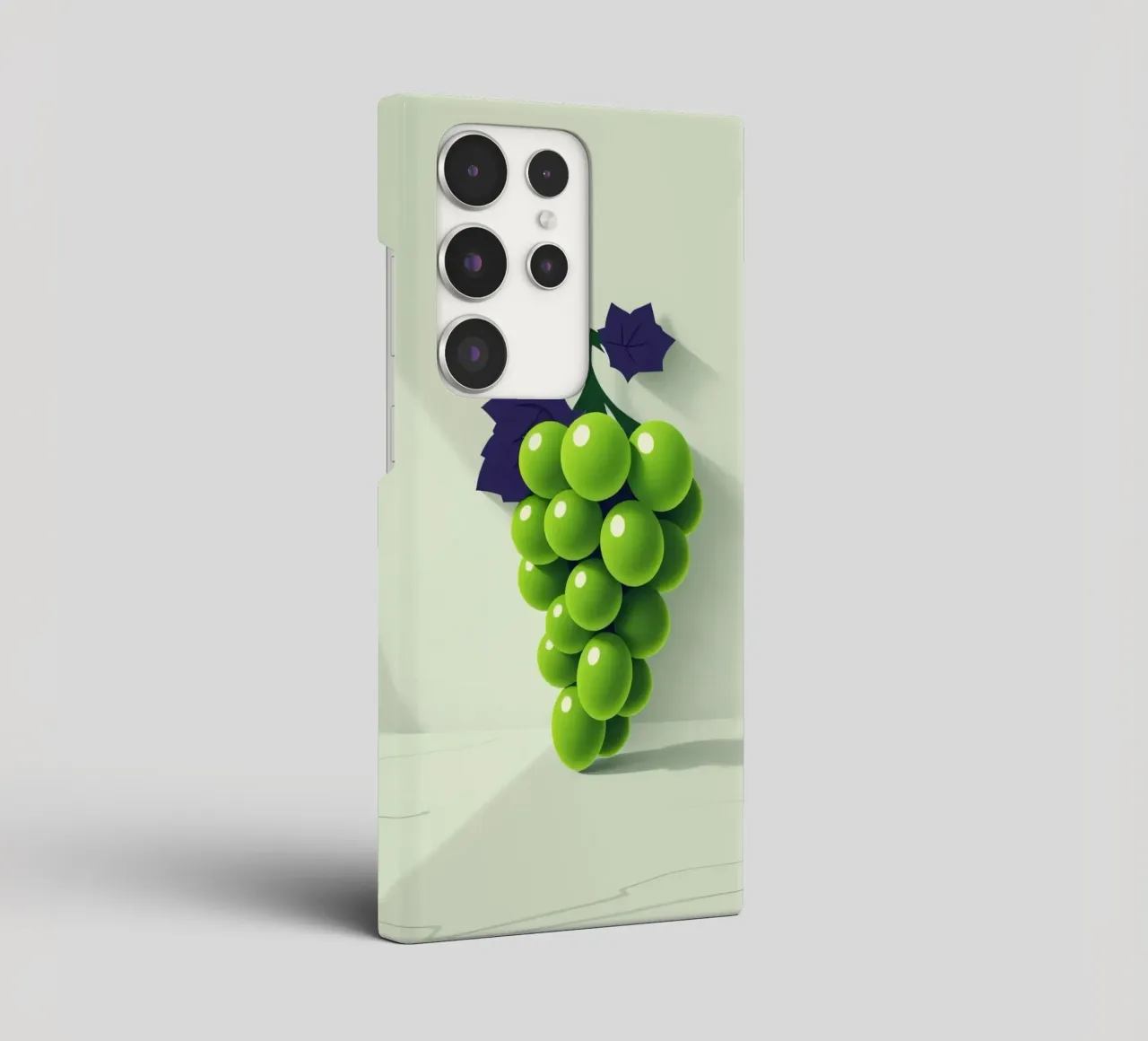Eine Traube grüner Weintrauben wirft weiche Schatten Samsung Hülle von DesignDoodle