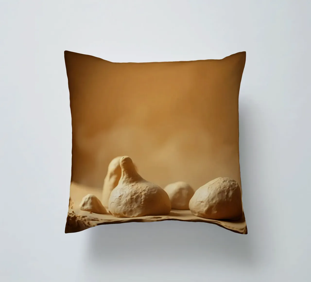 Le sculture in argilla presentano forme e texture uniche cuscino da DesignDoodle