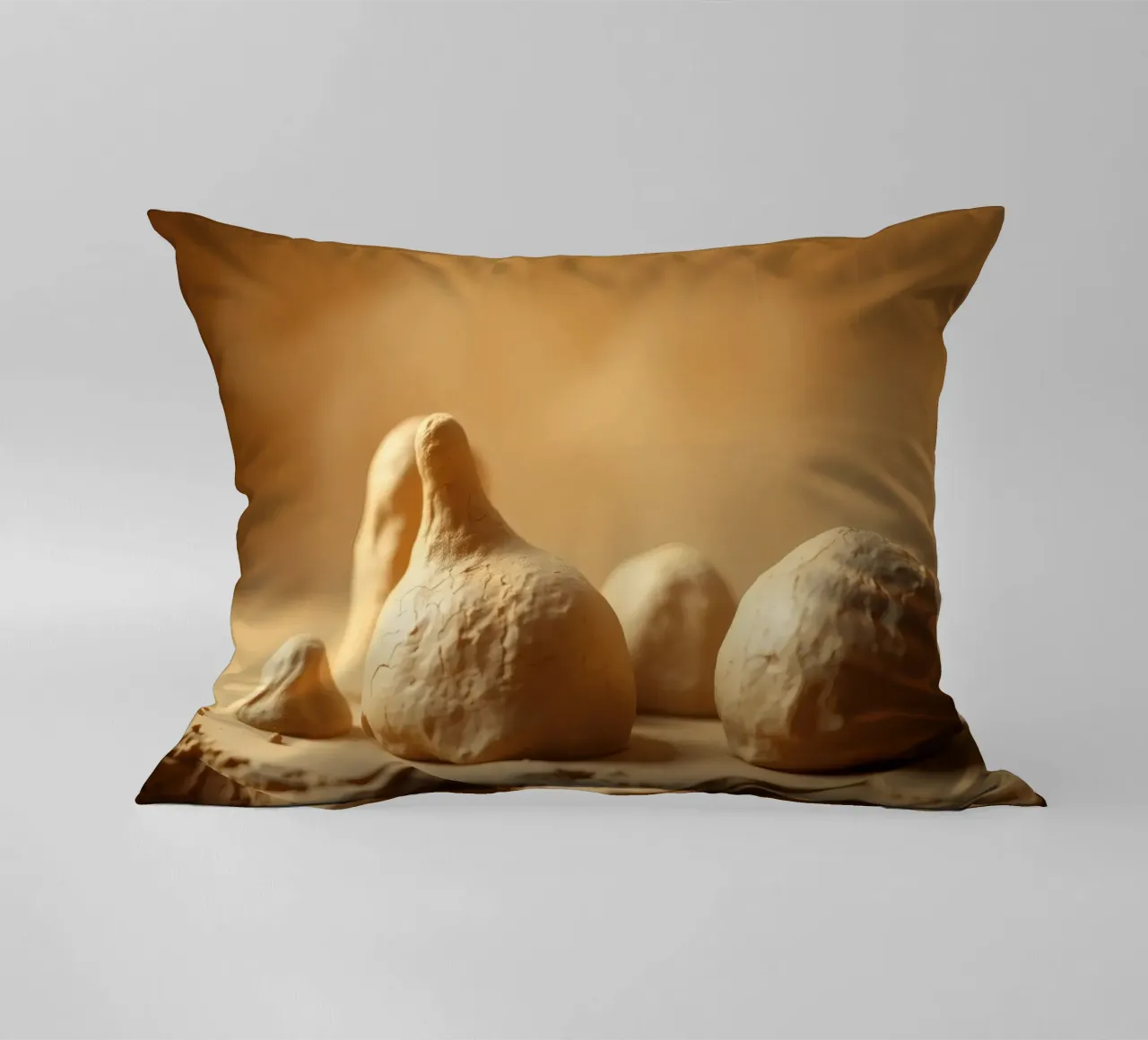 Le sculture in argilla presentano forme e texture uniche cuscino da DesignDoodle