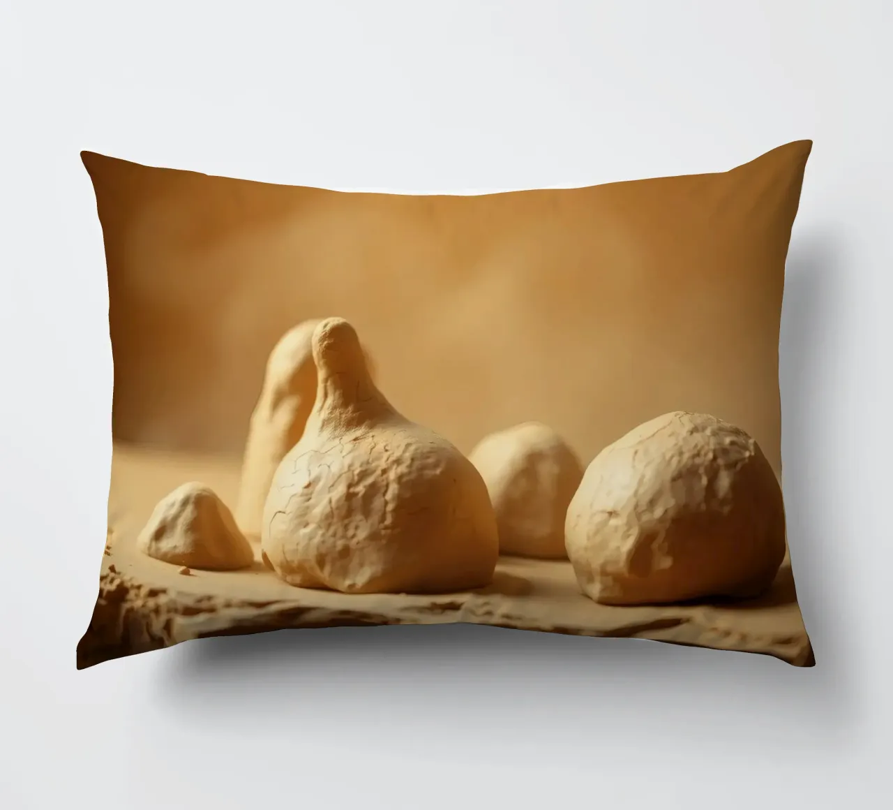 Le sculture in argilla presentano forme e texture uniche cuscino da DesignDoodle