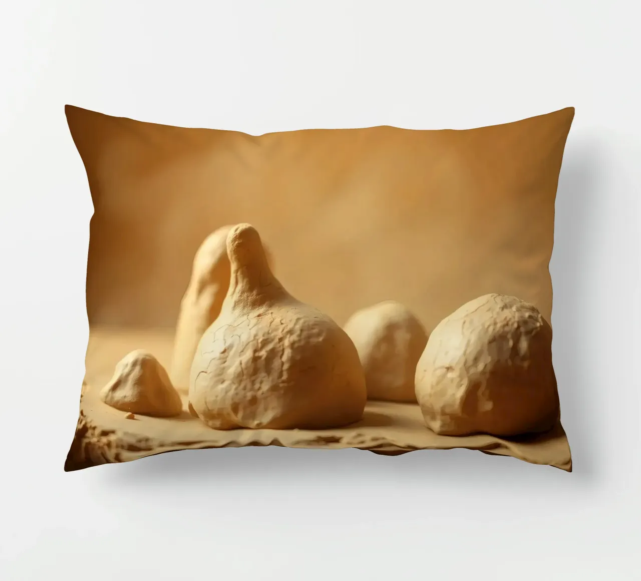 Le sculture in argilla presentano forme e texture uniche cuscino da DesignDoodle